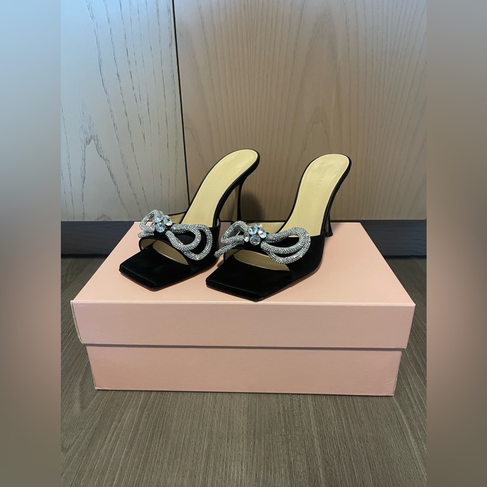 MACH & MACH Black Heels with Silver Embellishments - Picture 2 of 9